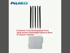 8 Antennas 1.5 km Jamming Range Drone Signal Jammer Customizable Frequency Bands for Airports / Factories