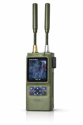 Handheld Drone Detector Equipped with Multi Frequency Detection Technology to Identify Various Drone Communication Signals