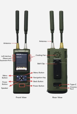 3km Uav Detection and Identification Device 100MHz-8GHz Drone Detector with Audible and Vibration Alerts