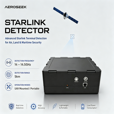 10km Ku-Band Starlink Signal Detector Complete Set Matching Antenna Array, Factory Direct Supply Uav Satellite Signal Defense Equipment