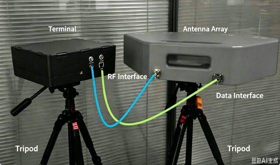 14GHz portable Ku-Band Starlink Terminal Uplink Signal Detector Hunter 10km System with Phased Array Antenna