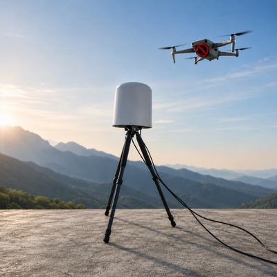 Drone Detector with 10km Detection Range, Full Band Spectrum Display, and 400+ Drone Model Database for UAV Security