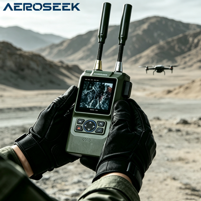 Portable Handheld Drone Detector with 3km Detection Range and Dual Omnidirectional Antenna for UAV Detection