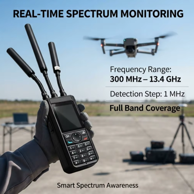 13.4GHz portable Drone Detector with 5 km Detection Range for UAV FPV Detection System