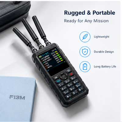 Advanced Handheld Drone Detector with 5km Detection Range and 300MHz-13.4GHz Frequency Band for Multi-Platform Detection
