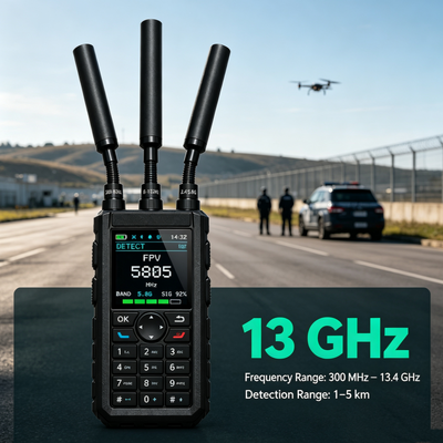 13.4GHz Portable Drone Detector with 5 km Detection Range for UAV Detection System and FPV Detector