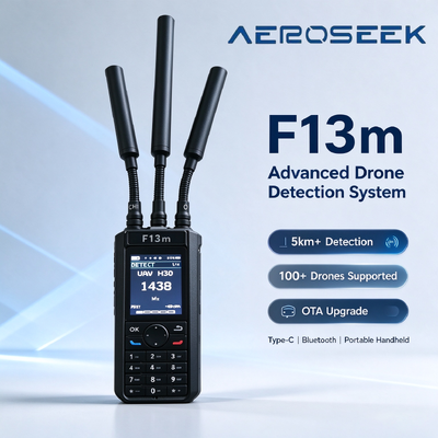 AEROSEEK F13M Drone Detection Device Handheld Anti- drone Detector Uav Signal Scanner for Security Use